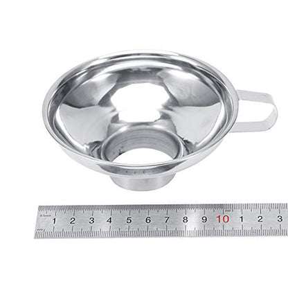 Canning Funnel for Kitchen, 4in Wide Mouth Funnel for Spice Jars with Handle Canning Jars Funnel for Filling Bottle - color: S