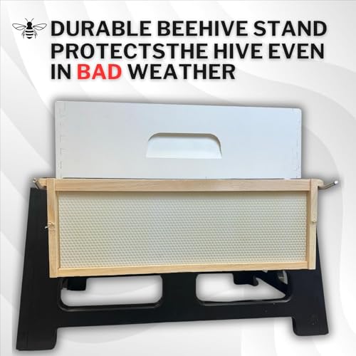 SunVara Bee Hive Stand 10 Frame for Beekeeper Hive Stands Beehive Stand Bee Keeper Hive Stand Beekeeping Frame Rest Ideal for Beehive Support Hive Stands for 10 Frame Hives - size: Pack of 2