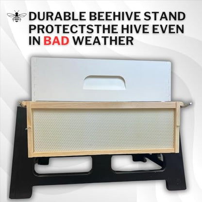 SunVara Bee Hive Stand 10 Frame for Beekeeper Hive Stands Beehive Stand Bee Keeper Hive Stand Beekeeping Frame Rest Ideal for Beehive Support Hive Stands for 10 Frame Hives - size: Pack of 2
