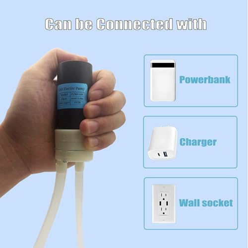 Wine Siphon Pump, Food Grade Auto Siphon Self Priming USB Electric Transfer Pump for Bottling Home Brew Wine, Beer, Kombucha, Mini Water Transfer Pump Kit, 2L/Min, No Mess Leak, Low Noise - color: Black