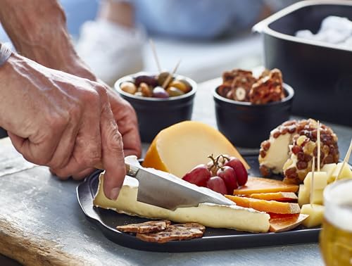 Emile Henry, Black Cheese Storage Box/Serving Platter, 12 x 8 x 4.4in - color: Black