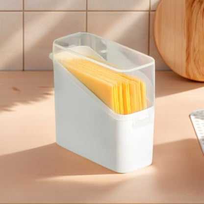 2 Pcs Fridge Cheese Saver - Airtight Container for Keeping Cheese Slices & Shreds Fresh White - color: 2 Pcs-White
