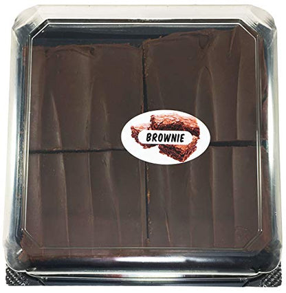 Brownie Grocery Store Food Labels 1.25 x 2 Inch Oval Shape 500 Total Adhesive Stickers - color: Brownie