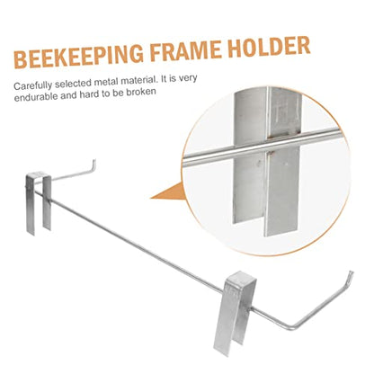 Toyvian Beekeeping Frame Holder Adjustable Height Bee Hive Stand for Beehive Frames Sturdy Metal Shelf for Beekeeping Supplies