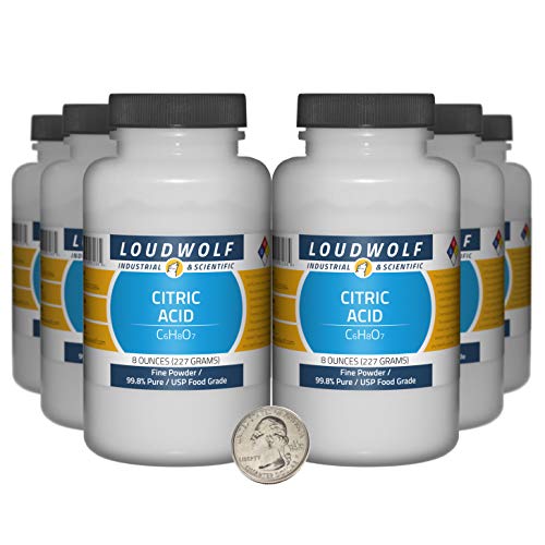 Citric Acid / 3 Pounds / 6 Bottles / 99.8% Pure USP Food Grade/Fine Powder - size: 3 Pounds in 6 Bottles