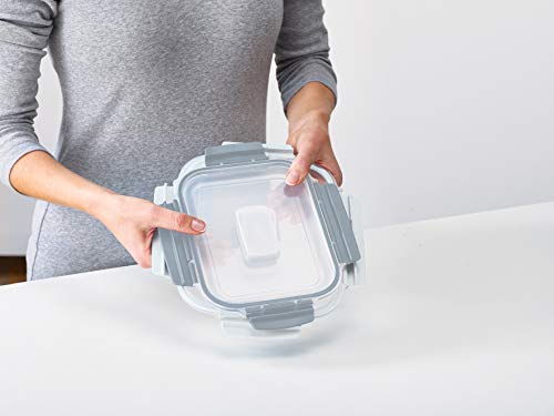 Joseph Joseph Nest Lock Plastic BPA Free Food Storage Container Set with Lockable Airtight Leakproof Lids, 10-Piece, Sky - color: Blue, size: Rectangular, style: 10pc