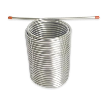 19M Wort Chiller 8mm Double Layer Stainless Steel Cooling Coil for Home and Jockey Box