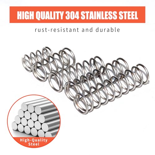 470PCS 304 Stainless Steel Compression Springs Assortment Kit, Hardware Spring kit30 Sizes Small Mechanical Springs with Plastic Box for Electronics Repair, DIY Model Industrial Maintenance