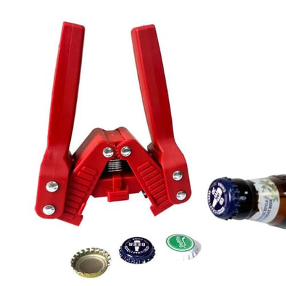 Manual Bottle Capper Tool - Capping Kit - Includes Beer Bottle Capper and 50 Bottle Caps 26mm Beer Corking Machine For Home Brewing - Beer Making Supplies（Red）
