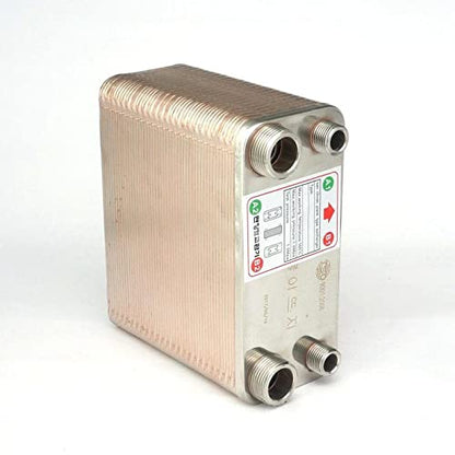 50 Plates Heat Exchanger Beer Wort Chiller Cooler 304 Stainless Steel for Home Brewing Beer 1.6Mpa