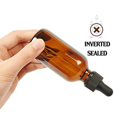 Eternal Moment 2 oz Eye Dropper Bottle(24 Pack), 60ml Amber Glass Bottles with Glass Eye Dropper for Essential Oils, Chemistry Lab Chemicals, Colognes & Perfumes - size: 2 Ounce