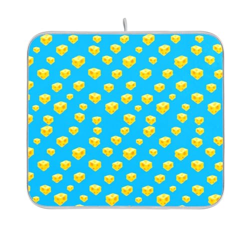 Qilmy Cheese Dish Drying Mat Absorbent Reversible Dish Drainer Pad Tableware Mat for Kitchen Counter Home Decoration, 18 x 24 Inch - size: 18 x 24 Inch