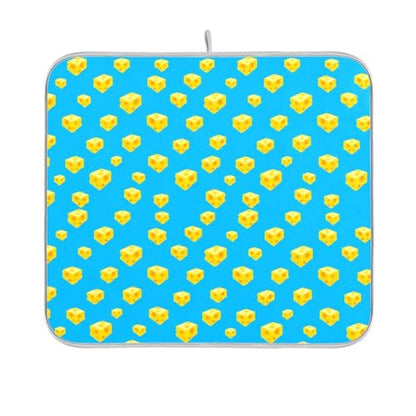 Qilmy Cheese Dish Drying Mat Absorbent Reversible Dish Drainer Pad Tableware Mat for Kitchen Counter Home Decoration, 18 x 24 Inch - size: 18 x 24 Inch
