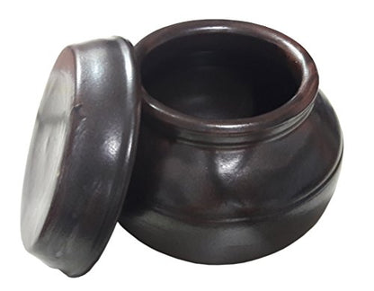 30.43ounce(900cc) Korean Traditional Earthenware Pottery Fermenting Jar Hangari with Lid