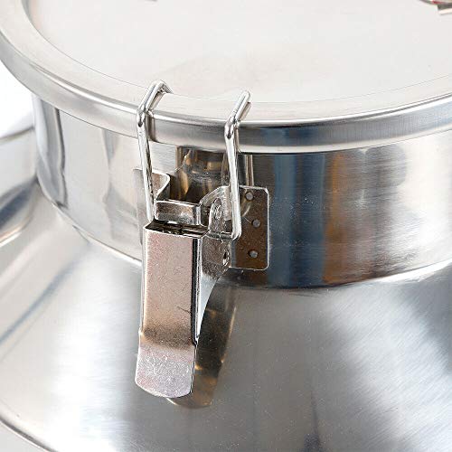 Milk Can with Sealed Lid, Stainless Steel Milk Transport Cans Wine Pail Bucket Tote Jug Pot Oil Liquid Storage Barrel with 2 Handles Sealed Silicone Anti-Leak Ring Lock Belt 50L 13.208 Gallon - color: 50l