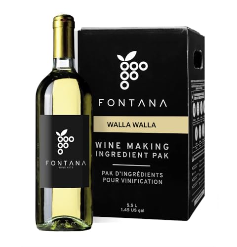 Fontana Washington State Walla Walla Wine Kit | DIY Ingredient Kit - 6 Gallons | Premium Ingredients | Makes 30 Bottles
