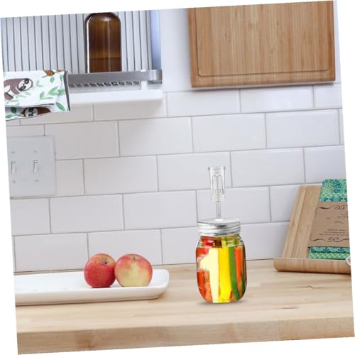Ciieeo Fermentation Jar Lid Kit for 87mm Wide Mouth Mason Jars with Airlock Fermenter Accessory Set for Pickling and Sourdough Preservation Random Color