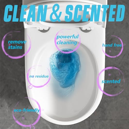 Toilet Bowl Cleaner Tablets, Automatic Toilet Tank Cleaner Tablets in Bottle, Long-Lasting Powerful Cleaning, Septic Safe, Blue Water (BLUE 2 Pack) - color: BLUE 2 Pack