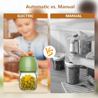 Mason Jar Vacuum Sealer for Regular and Wide Mouth Jars, Green - color: Green