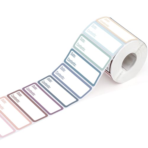 1000Pcs Removable Food Labels,1 x 3 Inch Colored Freezer Labels Date Stickers Waterproof Oil Food Storage Stickers Easy Clean No Residue (Colorful) - size: 1 x 3 Inch