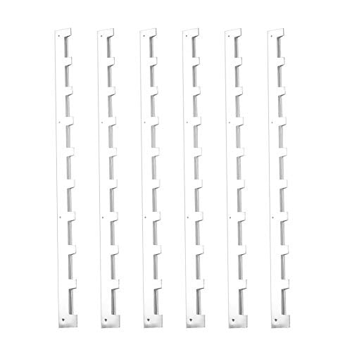 Beehive Frame Strips, 6PCS 37x2.4cm/14.5x0.9in Metal Hive Frame Spacer Beekeeper Spacing Tool Beekeeping Box Pad for Universal Beekeepers