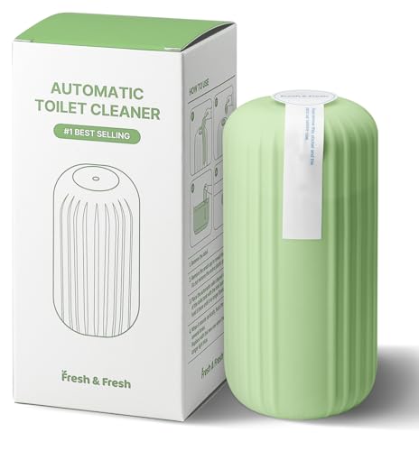 Fresh & Fresh Automatic Toilet Bowl Cleaners (Forest Green) - 1 Bottle(UPTO 2500 FLUSHES/Bottle), Commercial and Residential Toilet Cleaner 3-4 MONTH Lasting Toilet Bowl Cleaner Bottle - color: Bottle (Forest Green), size: 1