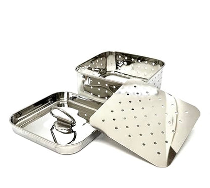 stainless steel tofu press & paneer maker, Cheese Maker mould Press Kit with Lid (Medium-580ml(19.610z)) - size: Medium-580ml(19.610z)