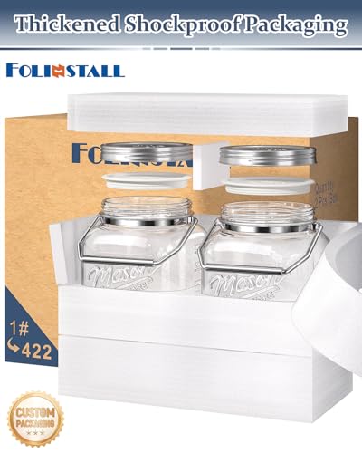 1 Gallon Glass Jars with Airtight Lid, 4.3" Wide Mouth Mason Jars, 2 PCS | Metal Screw Lid, Silicone Inner Lid, Handle and Non-Slip Base, BPA Free, 128 oz, Storage Containers for Flour, Sugar and Food