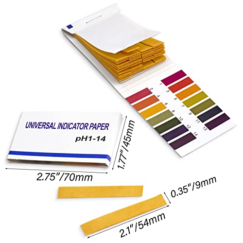 8 Pack 640 Pieces PH Test Strips, Universal Litmus Indicator 1-14 pH Testing Paper for Testing Soil Water Saliva Urine Water Food Fish Tank Aquariums Ponds