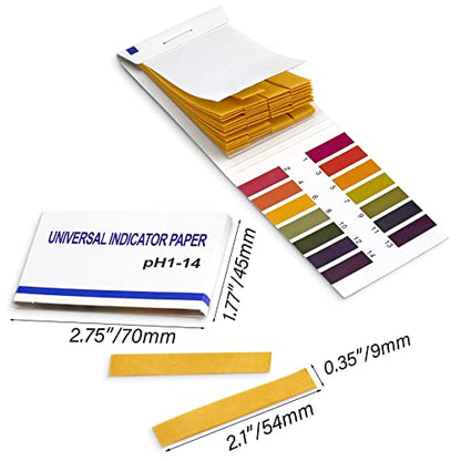 8 Pack 640 Pieces PH Test Strips, Universal Litmus Indicator 1-14 pH Testing Paper for Testing Soil Water Saliva Urine Water Food Fish Tank Aquariums Ponds