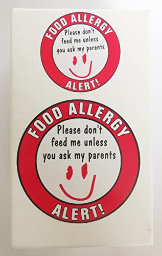 MeshaKippa 50pcs 3 Inch Children Food Allergen Warning Stickers for Kids Baby Allergies Signs - size: 3 inch