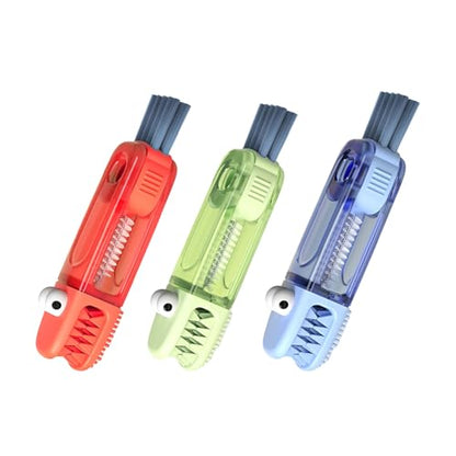 3 in 1 Multifunctional Cup Lid & Bottle Gap Cleaning Brush Set - Portable Crevice Cleaner for Tight Spaces, Home Kitchen Generic Use (3-Pack,Style2)