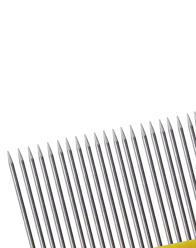 QWORK Stainless Steel Bee Keeping Uncapping Fork, 3Pcs 21-Tooth Tines Bee Honey Uncapping Fork Hive Heekeeping Tools Sturdy Beekeeping Equipment Opening Fork