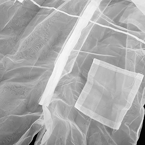 Aramox Beekeeping Suit Nylon Mesh Beekeeping Clothes XL One Piece with Round Veil Breathable Lightweight Easy Wear for Inspection Bee Yard Work Beginner and Beekeeper (L)
