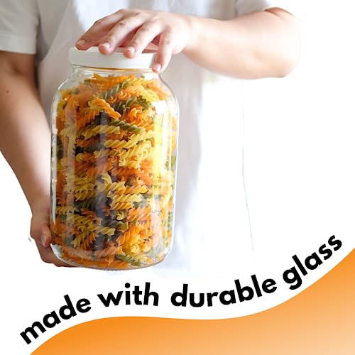 Fastrack 1 Gallon Glass Widemouth Jar, Clear (Pack of 2) - size: 2 Pack