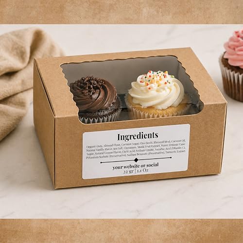 Custom Ingredient Labels for Small Business Packaging – Waterproof Stickers for Jars, Bags, Bottles & Boxes – 1x3, 2x3, 3x3 Sizes – Personalized, Easy to Customize