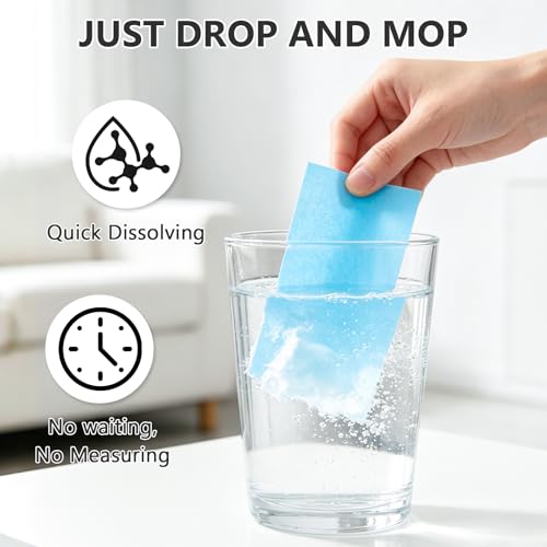 Multi-Surface Multiple Effect Floor Cleaner Tablets, Concentrated Multiple Effect The Floor Clean Formula for Hardwood, Tile, Laminate and More, Dissolvable Cleaning Pods1 (100 Pack)