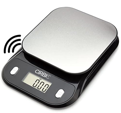 Talking Kitchen Scales - Big Numbers with Clear Loud Voice North American Accent (Black)