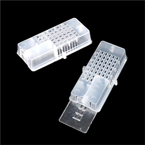 Queen Bee Cage 30 Pcs Bee Tools Bee Transport Cages Beekeeping Equipment Queen House Beehive White Transparent Queen Bee Cage for Beekeeping Supplies