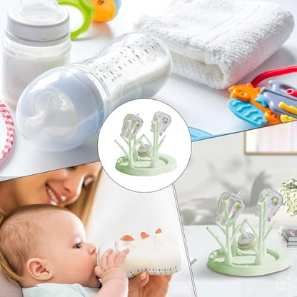 Baby Bottle Drying Rack - Countertop Baby Bottle Drying Rack | Detachable Baby Bottle Holder Storage | Tree-Shaped Bottle Dryer Rack | Space-Saving Bottle Holder for Baby Bottle, Green - color: Green