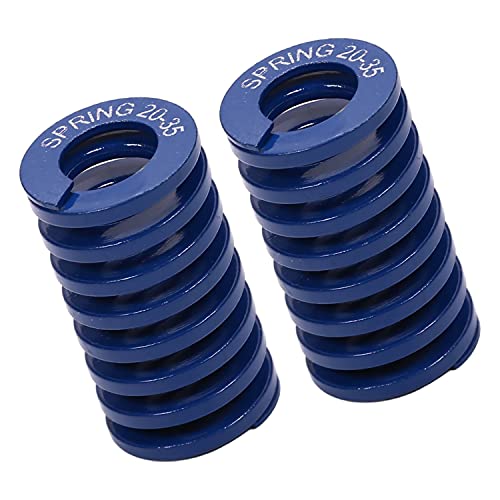 Heyiarbeit 20mm OD 10mm ID 35mm Long Spring Steel Spiral Stamping Light Load Compression Mould Die Spring for 3D Printer Blue 2Pcs - color: Blue, size: TL-20-10-35