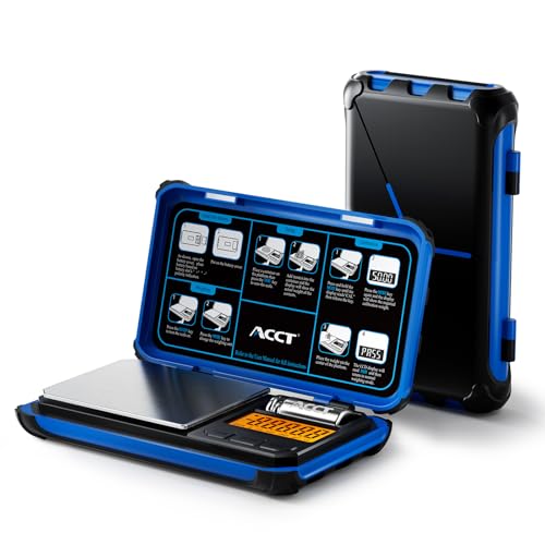 Precision Pocket Scale, 200gx0.01g Jewelry gram Scale, Digital Food Scale with LCD Display, one-Click Conversion 6 Units, Mini Scale for Kitchen/Powder/Coffee/Coins(Battery Included) - color: Blue