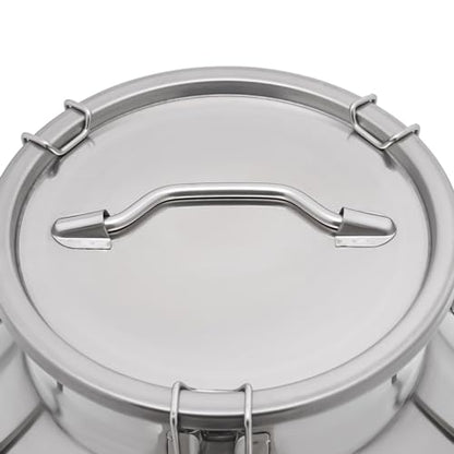 LOYALHEARTDY 30L/7.93Gal Milk Can with Faucet, Stainless Steel Milk Transport Cans Wine Pail Bucket Tote Jug Pot Oil Liquid Storage Barrel with 2 Handles Milk Container with Lid for Grain Wine Liquid - color: 30l-7.93gal With Faucet
