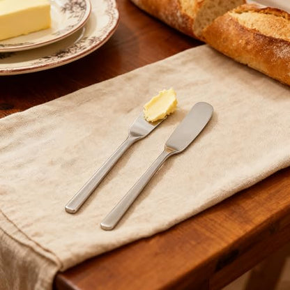 Butter Knife, Stainless Steel Set of 4 Perfect Butter Spreader & Cheese Knife, 6.5-Inch for Easy Serving, Elegant Dining & Daily Use – Dishwasher Safe & Rust-Resistant.