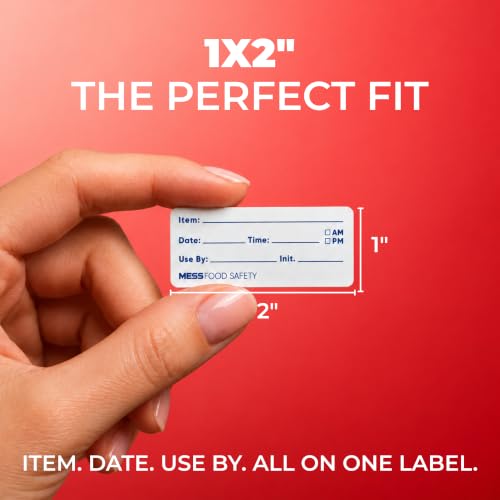 Dissolvable Food Labels, 1x2 in, 200/Roll, Canning Mason Jar Removable | Melts away in 30 seconds in water, no soaking, scrubbing, or residue, write on with pen or marker, deli cups, meal prep - size: 1x2"