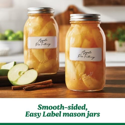 Ball Regular Mouth Easy Label Glass Mason Jars with Lids and Bands, Used for Canning, Pickling, Juice, Jam, Jelly, Quart Size 32 Ounce (Pack of 12) - size: 32 Ounce (Pack of 12)