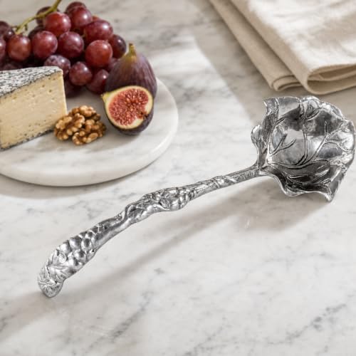 Arthur Court Grape Pattern Aluminum Serving Ladle - Elegant Punch/Soup Ladle for Entertaining - 12 Inch Long - size: 12 inches Grape