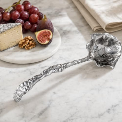 Arthur Court Grape Pattern Aluminum Serving Ladle - Elegant Punch/Soup Ladle for Entertaining - 12 Inch Long - size: 12 inches Grape