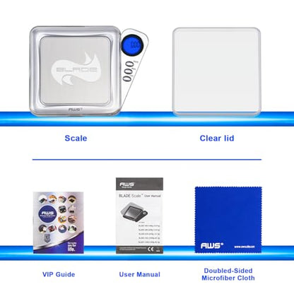 American Weigh Scales 200g x 0.01g Digital Pocket Gram Scale-Blade Series | Precision Mini Scale 0.01g Accuracy, Pocket Scale for Kitchen, Gold, Gems & Coin Scale, Smart Digital & Compact Scale - color: Silver, size: 200g x 0.01g