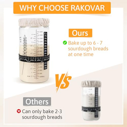 Premium Sourdough Starter Jar, 57oz Large Capacity Sourdough Jar | Sourdough Bread Starter Kit for Perfect Sour Dough Bread (Black, 2 Pack) - size: Tall - Black 2 Pack